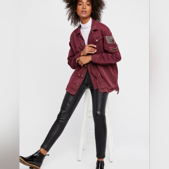 Free people beaded military jacket size L - Picture 1 of 10